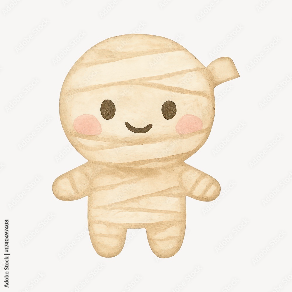 Fototapeta premium Cute mummy cartoon illustration.
