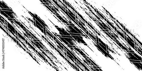 Grunge tire tracks, brake marks. Tire tread, wheel texture, tire marks - auto racing, motocross, drift, rally, off-road, and more.