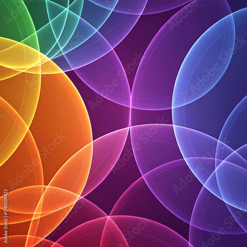 abstract colorful background with circles