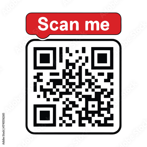 QR code icon transparent, QR code image - vector
