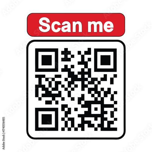 QR code icon transparent, QR code image - vector
