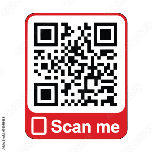 QR code icon transparent, QR code image - vector
