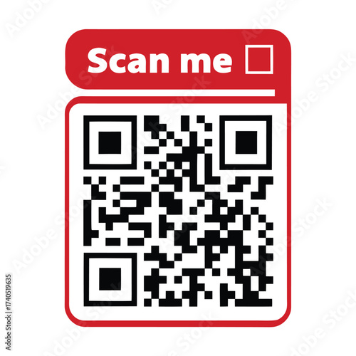 QR code icon transparent, QR code image - vector
