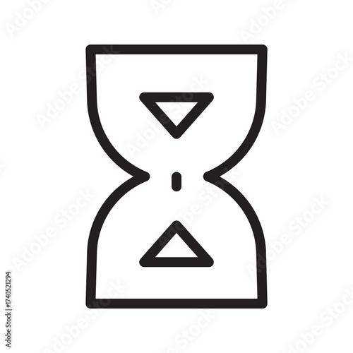 Hourglass Timer Outline Icon Waiting, Deadline, Progress