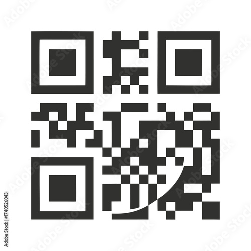 QR code icon transparent, QR code image - vector
