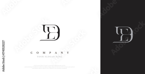 Initial DE Logo Design Vector 