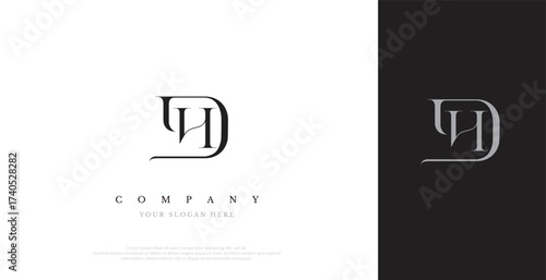 Initial DH Logo Design Vector 