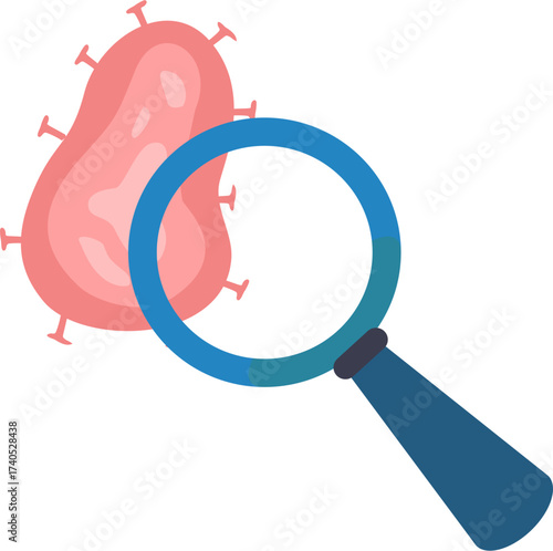 vector illustration of magnifying glass
