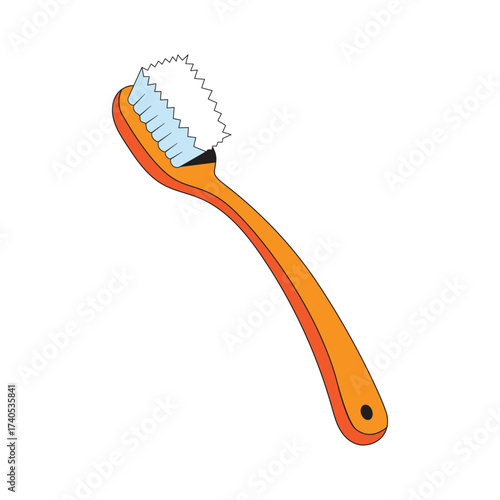 Toothbrush element cartoon icon illustration