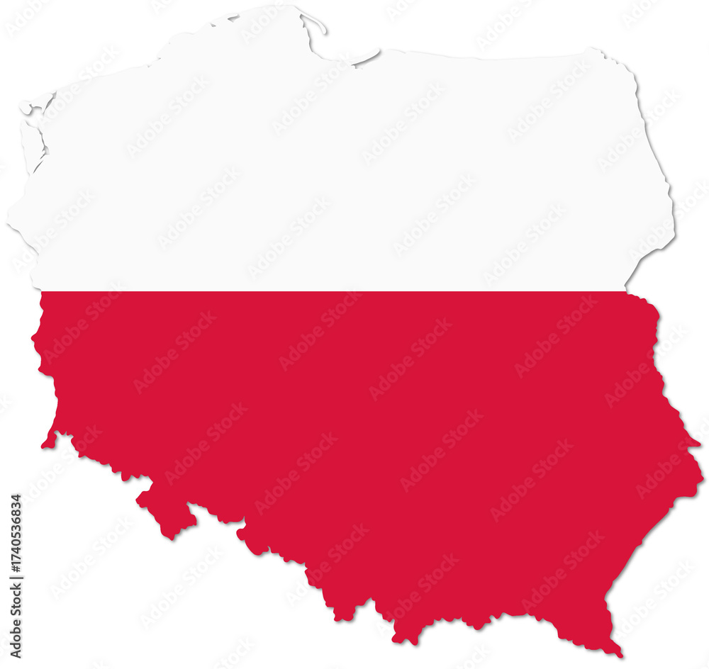 Naklejka premium Poland map