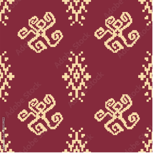 Seamless pattern with floral and plant theme