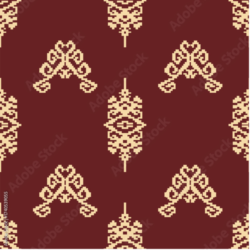 Seamless pattern with floral and plant theme