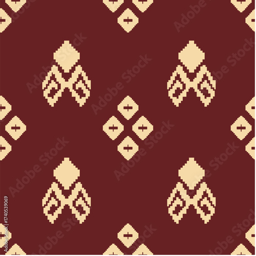 Seamless pattern with floral and plant theme