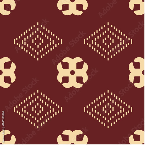 Seamless pattern with floral and plant theme