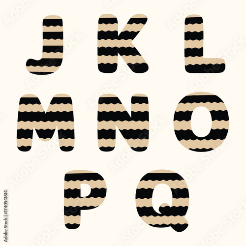 Hand-drawn letters Vector Illustration I