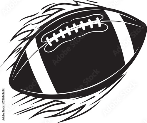 Action football silhouette motion blur