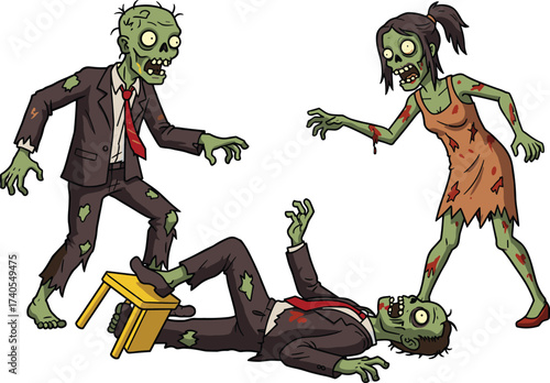 funny cartoon zombie