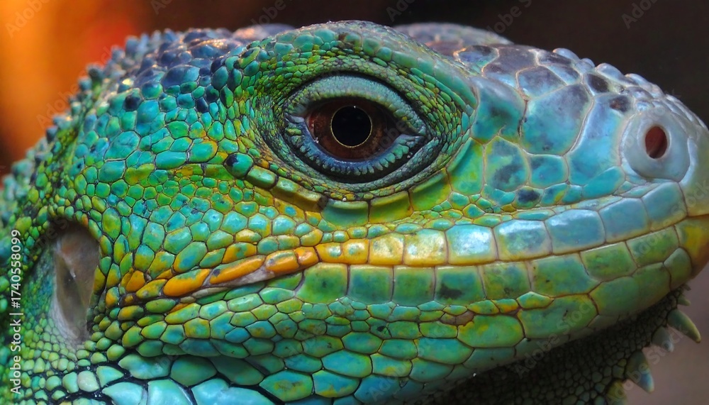 Fototapeta premium Iguana's detailed eye