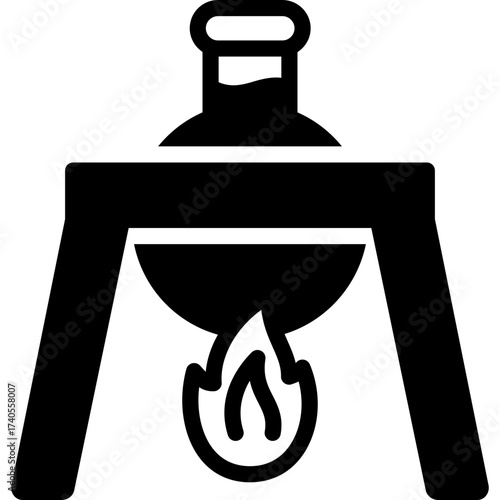 tripod icon illustration design with solid