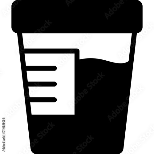 urine test icon illustration design with solid