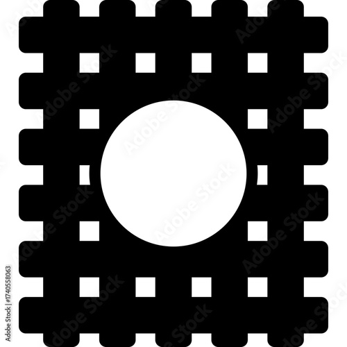 wire gauze icon illustration design with solid