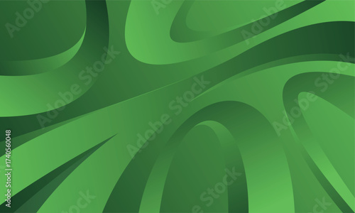 Abstract wavy green background featuring layered gradients and fluid curves, symbolizing growth, freshness, and eco concepts, perfect for nature or business designs.