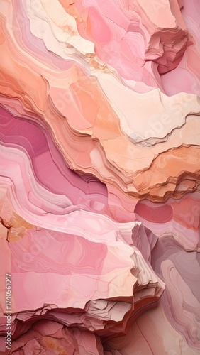 Abstract layers of pink and orange hues