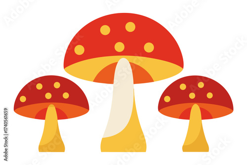 vector illustration of mushrooms