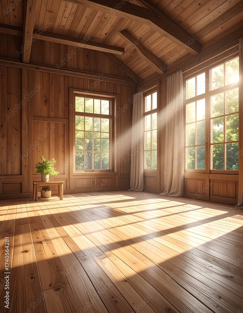 Obraz premium Light streams in from windows