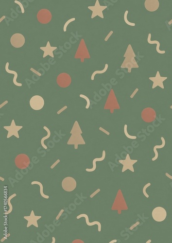 Wallpaper Mural Festive geometric holiday pattern. Torontodigital.ca