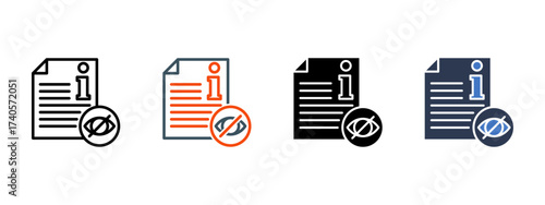 Document Privacy multiple icon style vector illustration