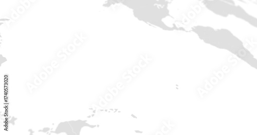 Animated design of a gray world separated by countries scrolling on a white background