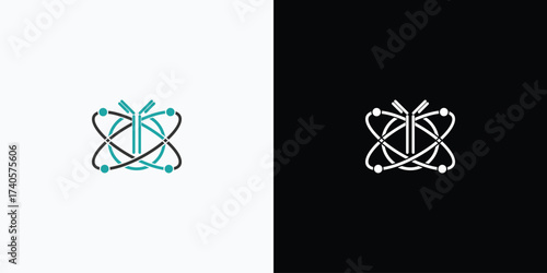 Conceptual representation of a molecule or antibody with atomic structure