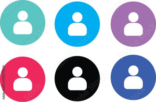 User Account UI Web Buttons and Vector Icons – Trendy Gradient Elements for Mobile and Web Interface Design