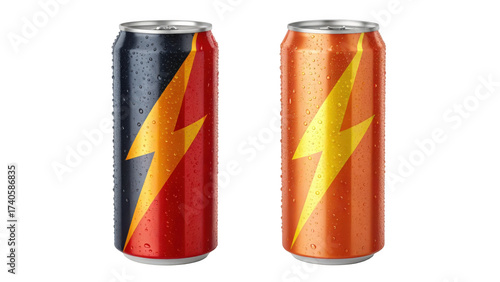 different style Energy Drink Can with Electric Bolt Design