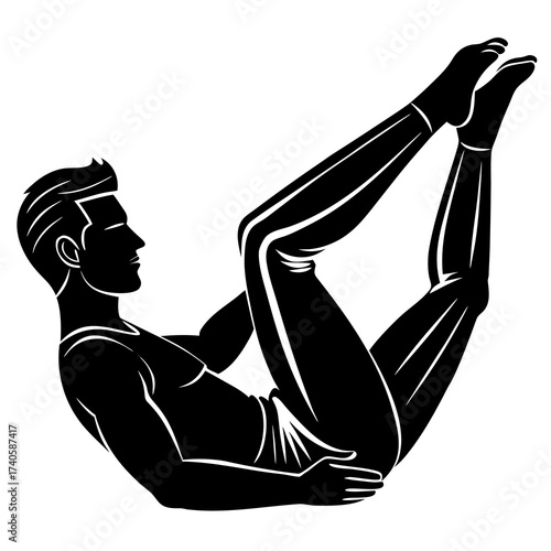 man doing yoga exercise