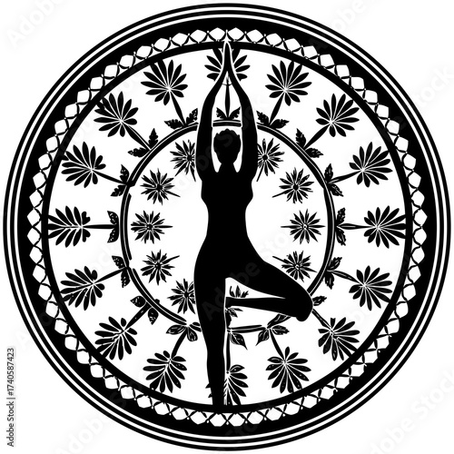 yoga pose silhouette