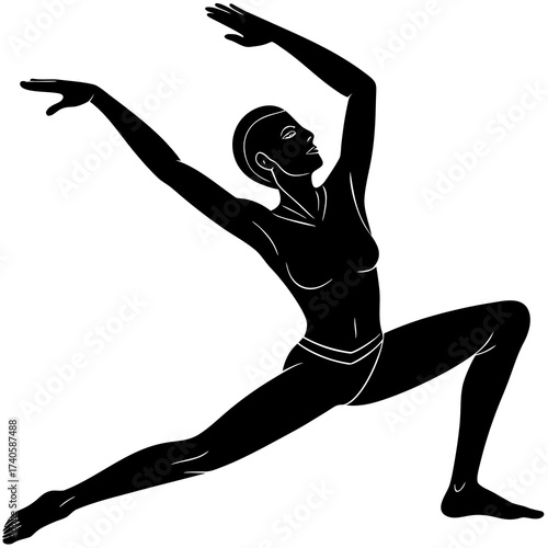 silhouette of a woman doing yoga