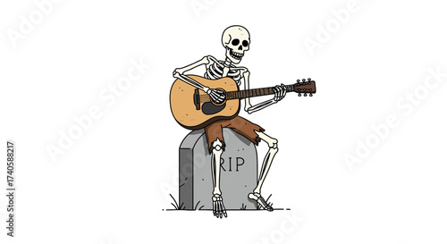 A Skeleton's Serenade Life After Death with Music