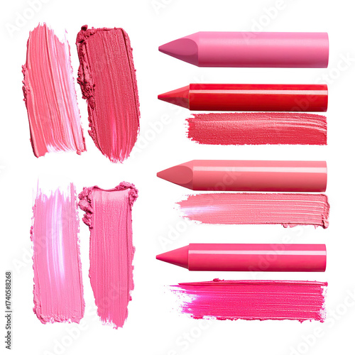 Wallpaper Mural Assorted shades of pink lipstick and lip crayons Torontodigital.ca