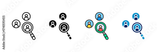 Competitor Map Icon Set Multiple Style Collection