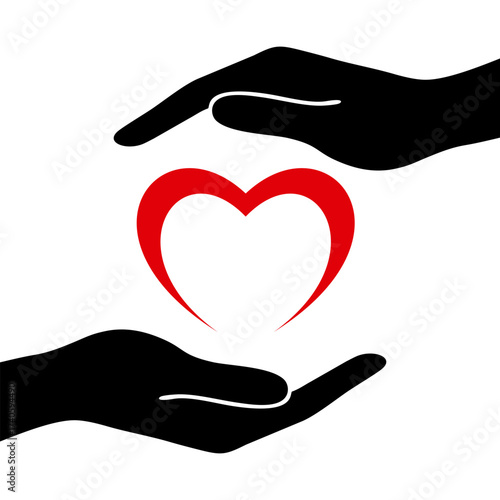 heart in hands  images vector template