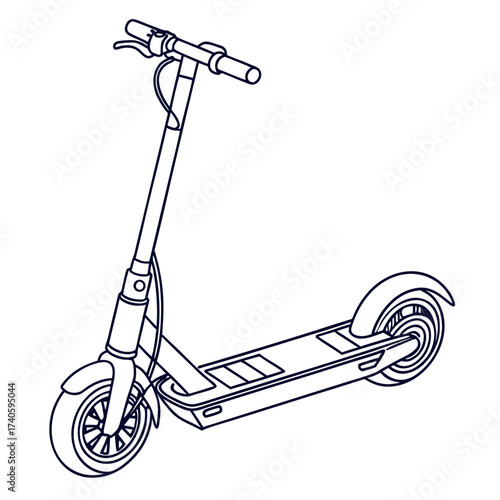 Illustration of an electric scooter