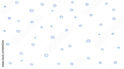 雨t153-0,Hand drawn blue water drop pattern on white background
