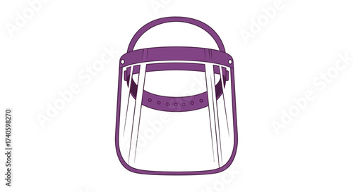 Protective purple face shield offering safety, hygiene, and clear visibility during viral