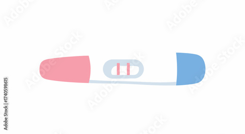 Positive pregnancy test flat vector icon, confirmation of future motherhood joy symbol, minimalist