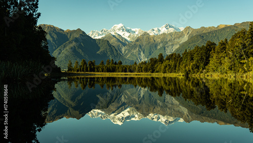 mountain lake reflection