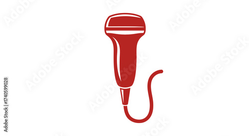 Vibrant microphone illustration featuring clean lines and modern design aesthetics ideal for