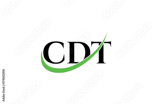 Obraz na płótnie CDT Letter Modern  Monogram Logo | Minimal Initials Icon Design.