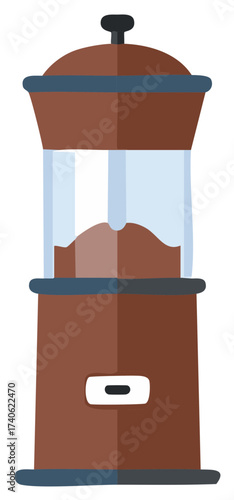 Coffee Grinder Illustration Simple Coffee Preparation Device For Coffee Lovers